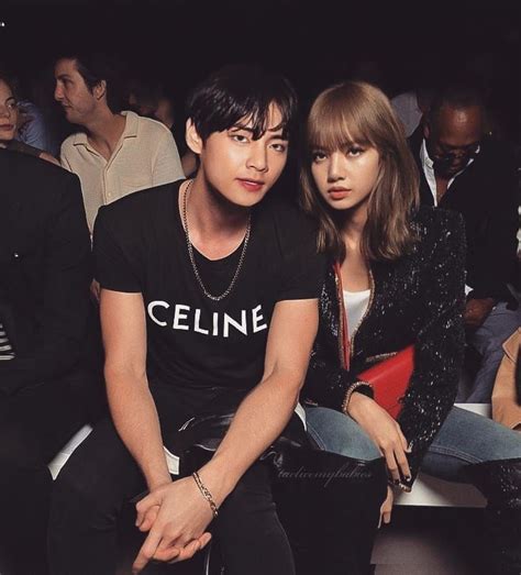 v and lisa celine|bts kim taehyung and lisa.